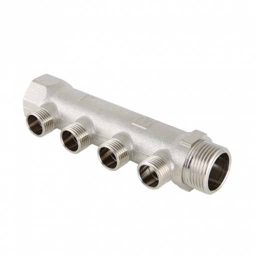 Коллектор Valtec латунный с наружной резьбой, 1''x1/2'', 2 выхода