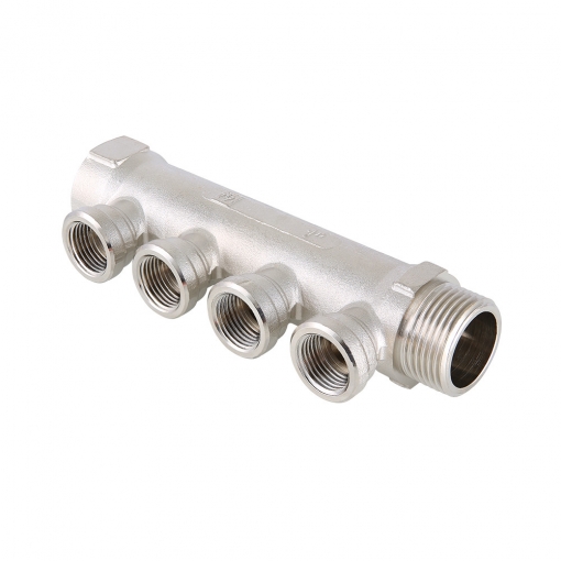 Коллектор Valtec латунный с внутренней резьбой, 1''x1/2'', 2 выхода
