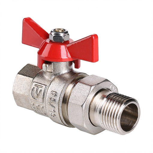 Кран шаровой Valtec 1 1/4'' c полусгоном, бабочка, вн/нар