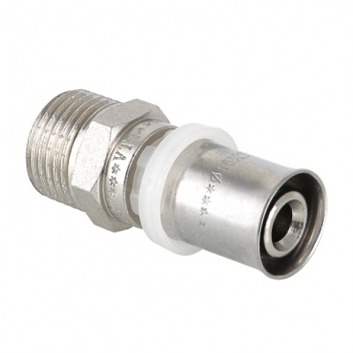 Пресс фитинг прямой Valtec с наружной резьбой 16x1/2''