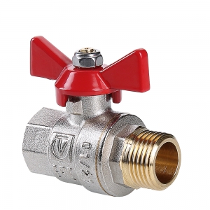 Кран шаровой Valtec 1/2'', бабочка, вн/нар